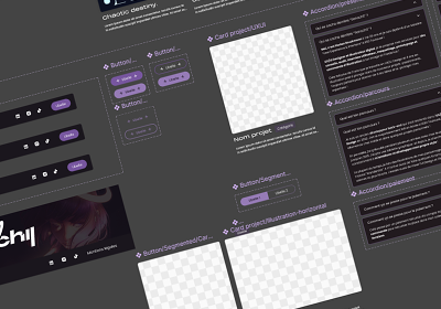 Image d'un UI KIT du site portfolio Sanochii.