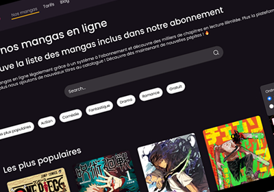Mangas.io : Projet de refonte d'un site de lecture de mangas en ligne, Mangas.io pour un cours. 